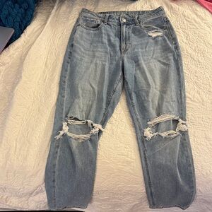 American Eagle Outfitters Light Blue Ripped Boyfriend Jeans